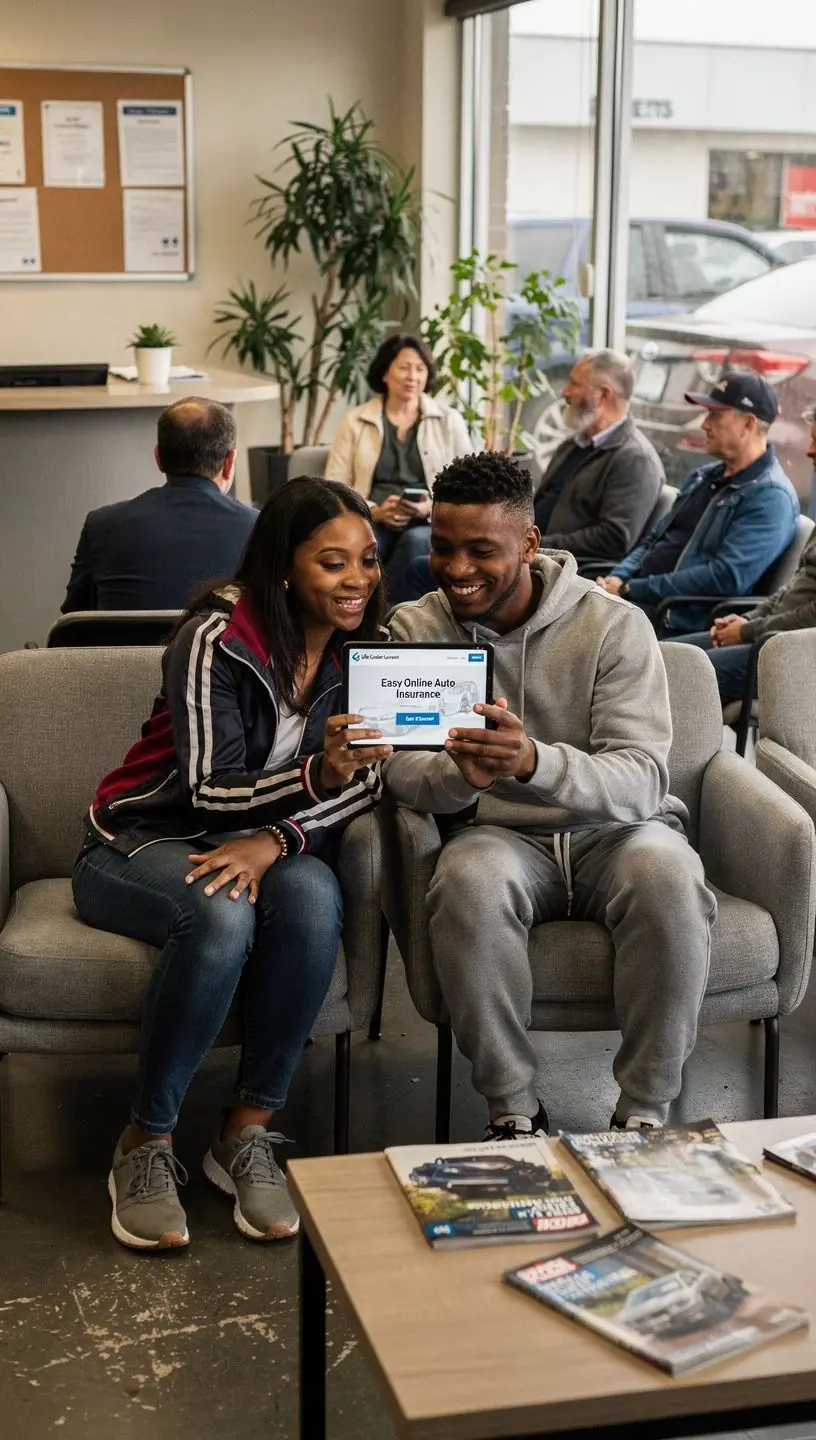 Ilustracja pokazująca zegar wskazujący 10 minut, symbolizujący szybkość procesu zakupu ubezpieczenia.