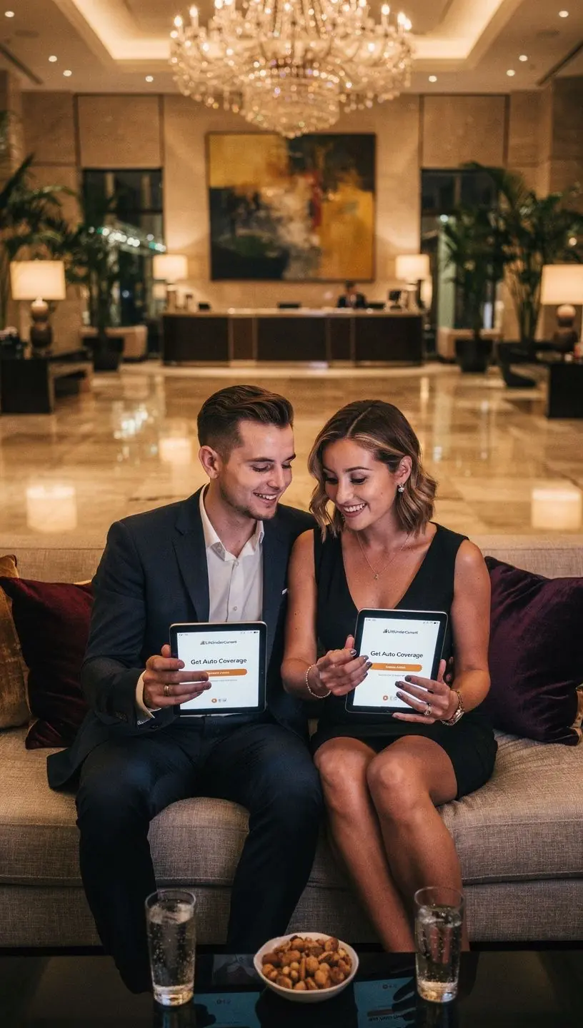 Zdjęcie uśmiechniętej rodziny, która cieszy się z nowego ubezpieczenia samochodowego zakupionego przez internet.