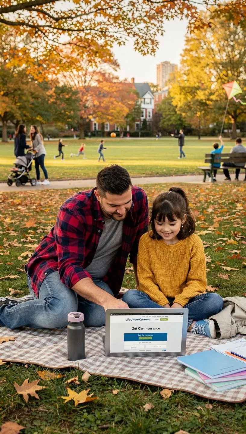 Szybka infografika pokazująca proces zakupu polisy w pięciu krokach.