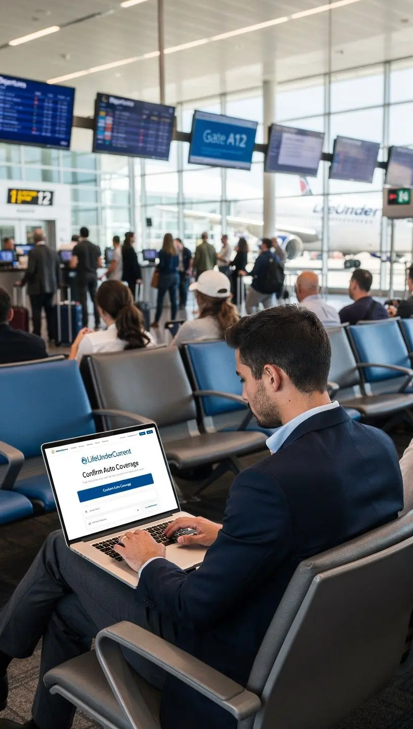 Uśmiechnięty pracownik biura obsługi klienta pomagający w zakupie polisy.