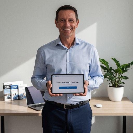 Ikona przedstawiająca szybki proces zakupu polisy ubezpieczeniowej.