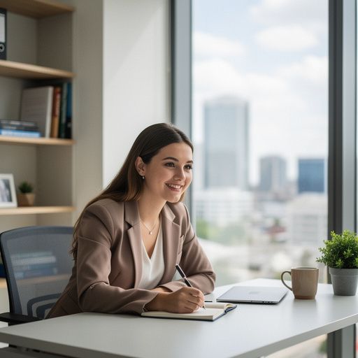 Kobieta korzystająca z laptopa do zakupu ubezpieczenia samochodowego.